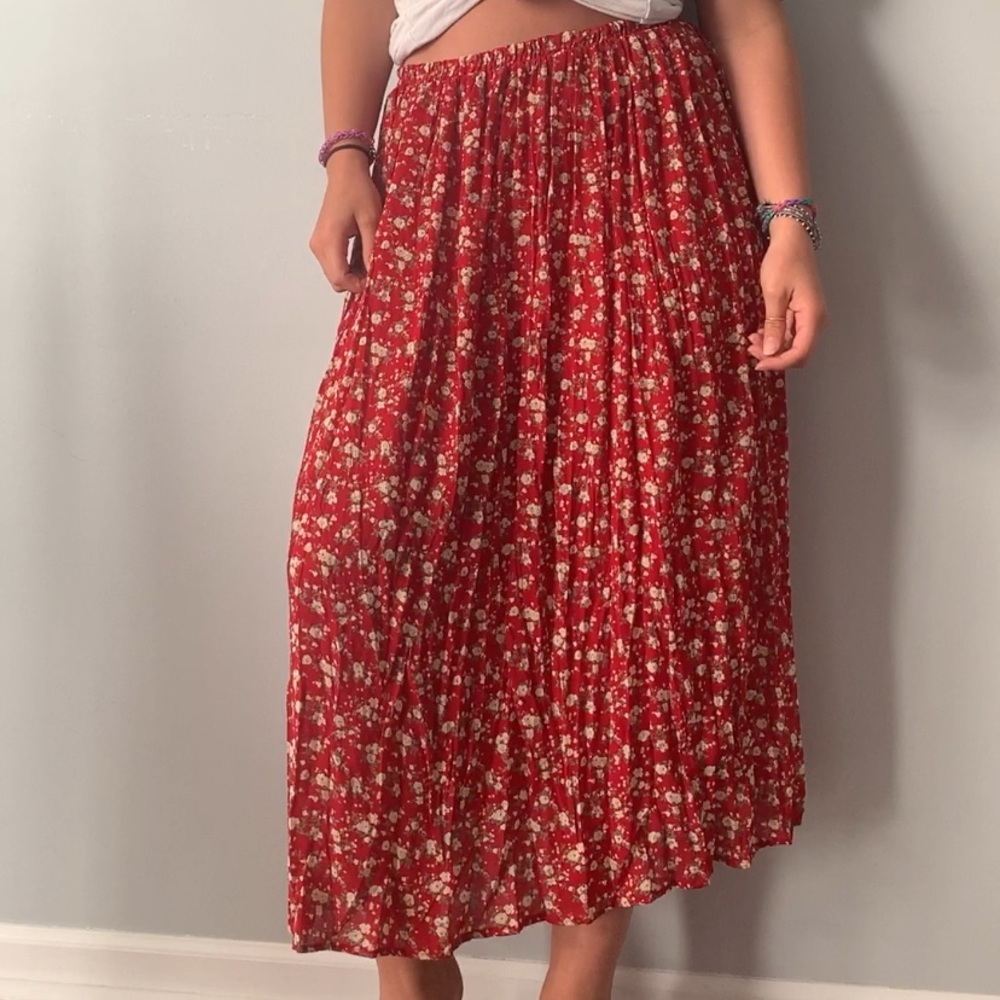 Long floral skirt